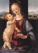Annunciation (detail) st LEONARDO da Vinci